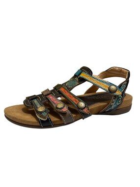 L'Artiste by Spring Step Multicolor Leather Comfort Sandals EU 37 US 6.5/7 Boho